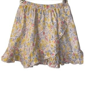 TOMMY BAHAMAS Girls Floral Lined Skirt Lined-White, Yellow, Pink, & Blue Size 8